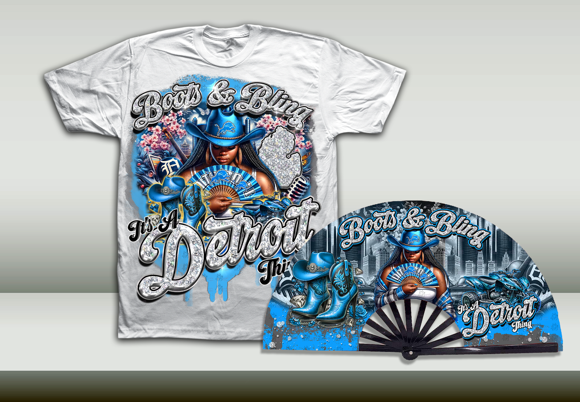 Shirt with Matching Dance Fan Detroit